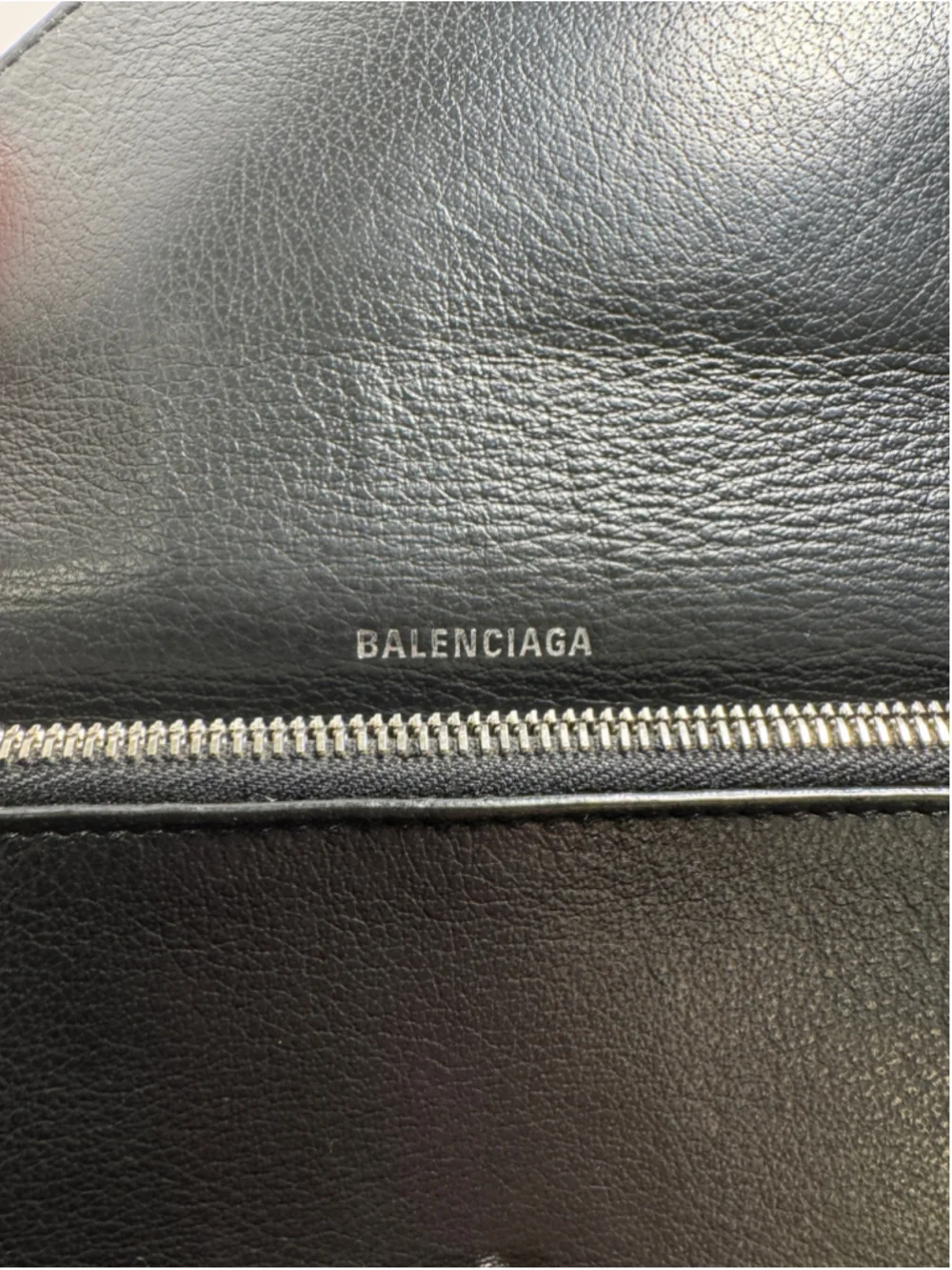 Balenciaga Black Leather Envelope Large Wallet
